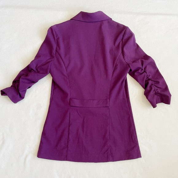 EUC Le Chateau Woven Shawl Notch Collar Blazer in Purple Size XS - Picture 2 of 10